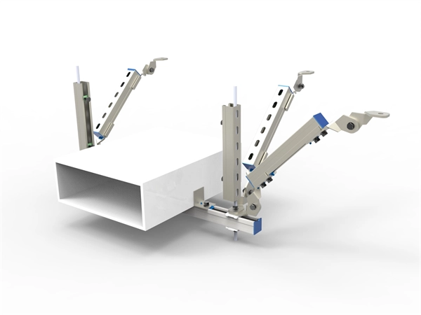 Cable tray two-way anti-seismic bracket