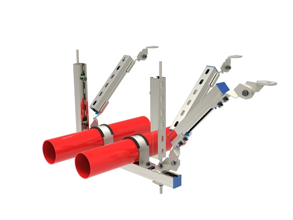 Multi-tube two-way anti-seismic bracket