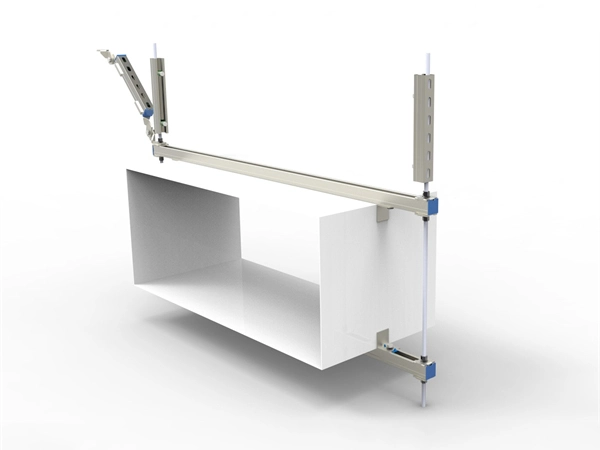Rectangular air duct side shock bracket
