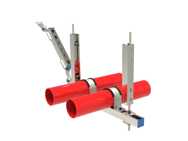 Multi-tube lateral anti-seismic bracket