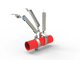 Single tube two-way anti-seismic bracket below DN300