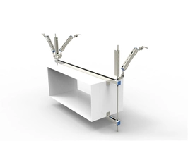 Rectangular air duct two-way anti-seismic bracket
