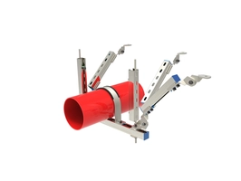 Single tube two-way anti-seismic bracket above DN300