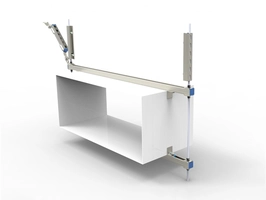 Rectangular air duct side shock bracket