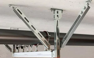 School underground garage seismic support installation project